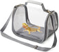 Reptile Small Animal Travel Carrier - Portable Ventilated Pet Carrier for Bearded Dragons, Lizards, Sugar Gliders, Hedgehogs, Rats, Birds, Guinea Pigs etc | Escape-Proof, Breathable Mesh (Grey)