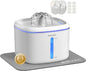 Cat Water Fountain,84oz/2.5L Pet Cat Fountain – Ultra Quiet Upgraded Automatic Pet Water Dispenser with 8 Replaceable Filters, Indoor Cat & Dog Drinking Bowl (with mat)