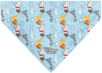 Disney Pet Bandana Disney Dogs Group Collage Paws Blues Slip On Collar Bandana Only