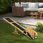 71" Dog Agility Seesaw Outdoor for Training and Exercise, Wooden Platform Dog Agility Training Equipment - Dog Obstacle Course Backyard Run Game Toy (Yellow)