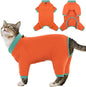 Sticky Cat Clothes Stretchy, Sphynx Hairless Sweater & Pajamas for Cats only, Soft Cat Onesie for Cats After Surgery Female Male & Hair Loss Prevention, Orange XS