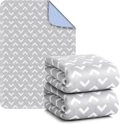 Non-Slip Bed Pads for Incontinence Washable (36" x 72"|2 Pack), Waterproof Bed Pads, Bed Wetting Pads for Bed, Sofa, Floor, Resuable Underpads for Adults, Seniors, Pet