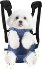 Inspack Dog Backpack Carrier/Cat Carrier, Adjustable Pet Front Carriers Travel Bag for Puppy Medium Dogs, Legs Out, Soft Ventilated Dog Chest Carry Backpacks for Hiking/Camping, 4-7 lbs, Indigo Denim