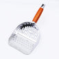 2-in-1 6mm and 4mm Cat Litter Scoop, Slit Litter Scooper, Stainless Steel Litter Scooper, Tofu Cat Litter, Pellet Litter Scoop, with Stainless Steel Hook Handle
