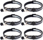 6 Pack Reflective Cat Collar with Bell, Breakaway and Safe Collars for Cats, Nylon, Pet Collar Adjustable19-32cm (Black)
