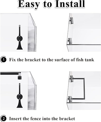 Aquarium Floating Plant Barrier, Floating Plant Corral Self Adjusts to Water Level Fish Tank Fence Keeps The Floaters Away from The Filter