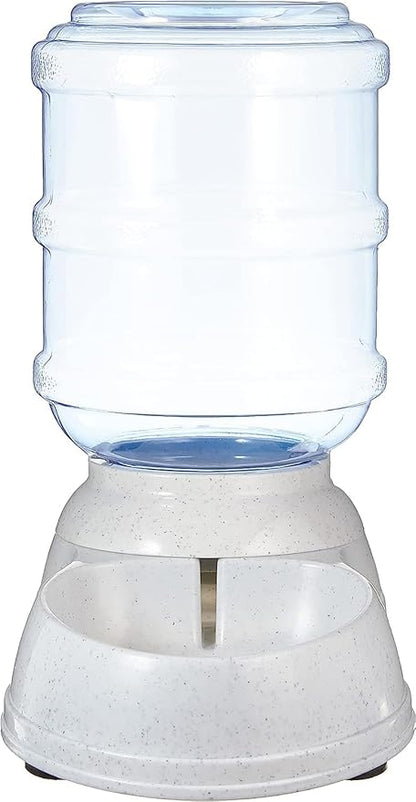 Amazon Basics Gravity Pet Water Dispenser for Cat and Dog, Easy to Clean, 1 Gallon Capacity, Small, Gray