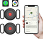 Bluetooth Dog Tracker Tag, Pet Tracker for Dogs with Silicone Collar Holder, Works with Apple Find My & Android Find Hub, IP67 Waterproof Anti-Lost Locator, Black 2 Pack