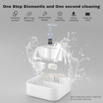 Dog Water Fountain Cat Automatic Water Bowel 3-Stage Design for Multi Pets Water Dispenser for Drinking Waterfall Fountain Kitty with Isolating Pump Filter, BPA-Free Easy Clean Quiet Indoor -2L/67oz