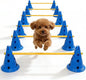 Dog Agility Hurdle Cone Set, Dog Agility Course Backyard Set with Height Adjustable Crossbar for Rehabilitation & Beginners, Dog Agility Equipment for Dog Obstacle Course Training Starter - 12 Inch