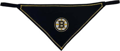 Pets First NHL Boston Bruins TIE Bandana, Size Large/X-Large. Dog Bandana Scarf Bib for Pet Cat Dog. The Ultimate Game-Day, Party Bandana