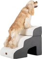 Dog Stairs for Couch Sofa and Chair with Tunnel, 3-Step Dog Steps for Small Dogs and Cats, Non-Slip Indoor Pet Step, Beige