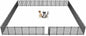 Dog Fence Outdoor for Yard Indoor Dog Playpen 40" Height 48 Panels Portable Dog Pen Metal Dog Kennel for RV Camping(Black-Silver)