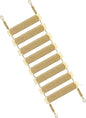 Multi-Functional Cat Ladder & Bridge - Sisal Rope Climbing Frame Wall Furniture for Indoor/Outdoor Cats, Cage Accessories, Parrots, Small Pets (Wood Tone)