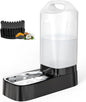 Automatic Dog Water Bowl Dispenser with Filter - 2.4 Gal Large Gravity Auto Pet Water Feeder Waterer with Stainless Steel Bowl & Easy Carry Handle for Large Dog Cat Multi Pet Use