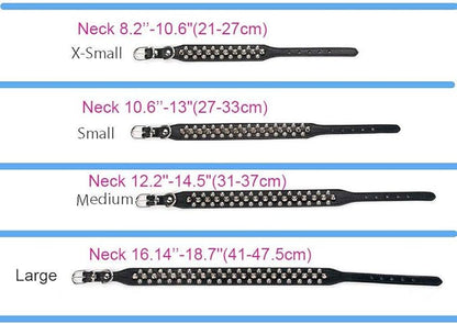 Spiked Dog Collar Soft Pu Leather Mushrooms Rivet Spike Studded Puppy Adjustable Pet Collars for Small Breeds (L, Pink Set)
