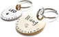 HM001 Cats Dogs ID Tags Personalized Lovely Symbols Pets Collar Name Accessories Custom Engraved Supplies for Four Legged Child Necklace Chain Anti-Lost Metal Simple Charm (Shiny Brass, Small 0.94")