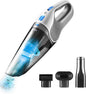 DEKOPRO Cordless Handheld Portable Vacuum Cleaner, Small Rechargeable with 8000PA Powerful Suction, Car Vacuum with Multi Accessories to Clean Home, Pet Hair and Car, White