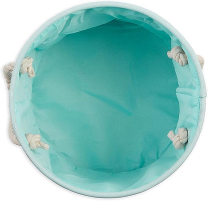 Bone Dry Pet Storage Collection Collapsible Bin, Small Round, Aqua