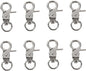8 Pcs Bird Cage Lock Bird Cage Lobster Clasp, Birdcage Lock Birds Cage Clip Dove Cage Door Keychains Swivel Clip Rabbit Cage Door Locks Purse Hooks to Rotate Shackle Stainless Steel Iron Wire