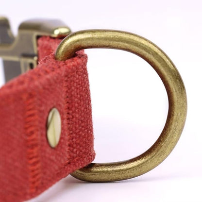 PET ARTIST Dog Collar for Large Dogs, Soft Padded Premium Nylon Dog Collar with Quick Release Metal Buckle, Durable & Adjustable Pet Collars for Boy Gifts, Red, L (Fit 15-22")