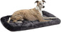 MidWest Homes for Pets QuietTime Dog Bed – Gray Faux Fur Bolster, Ultra-Soft and Machine Washable, Fits 36-Inch Crates and Carriers, for Medium to Large Breed Dogs