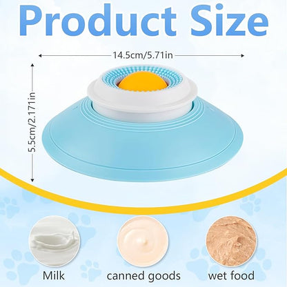 Dog Cat Licks Toys for Liquid Food, Anxieties Relief Slow Feeder Dog Lick Ball Treat Dispenser, Non-Slip Licking Bowl Enrichment Toys to Keep Them (B)