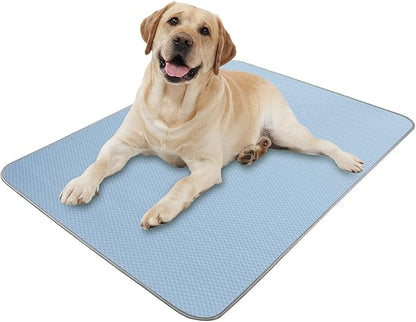 Summer Dog Cooling Mat Washable Ice Silk Self Cool Pad for Small Medium Large Dogs and Cats, Pet Sleeping Pad for Crate, Bed, Indoor & Outdoor Floor, Car Seats
