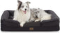 Bedfolks Orthopedic Dog Bed, Big Waterproof Dog Sofa Bed for Large Dogs, Egg Foam Pet Couch Bed with Removable Washable Cover and Nonslip Bottom, Black