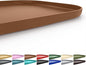 Silicone Pet Feeding Mat with Raised Edge for Food and Water, Dog Bowl Mats, Cat Bowls Placemat with High Lip for Floor Waterproof, Rubber Tray for Cats and Dogs 24 x 16 x0.8 Brown