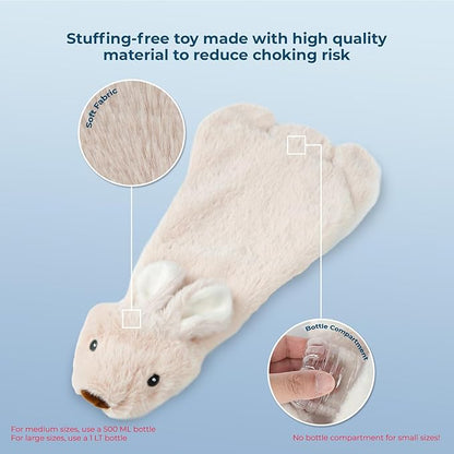 Best Pet Supplies Squeaky Dog Toys with Soft Durable Fabric for Small, Medium and Large Pets Interactive Toy for Indoor Play, Supports Active Biting and Play - Hare, Pig, Large