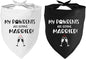 Getting Married Pet Dog Bandana, Engagement Announcement Dog Wedding Bandana, Pets Triangle Scarf for Small Medium Large Dogs, Pets Accessories for Dogs Lovers, Bridal Shower Gift,2 Packs