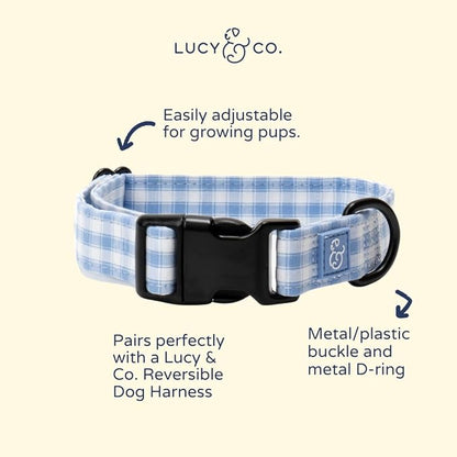 Lucy & Co. Silly Goose Dog Collar, Adjustable Durable Dog Collar with Cute Print, Large