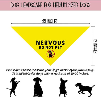 Nervous Do Not Pet Dog Bandana, Nervous Anxious Dog Bandana No Hand Sniffs Gift for Dogs Lover Pet Scarf for Boy & Girl for Small and Medium Cat Dogs