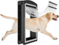 MAVRICFLEX Large Dog Door for Door - All-Stainless Steel Frame, Weather-Resistant Double Soft Flaps, 2 Sliding ABS Panels for Indoor/Outdoor Use, Fits Large Dogs Up to 110 LBS, Easy Install， Black