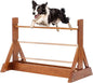 Leinuosen Wooden Dog Agility Jump for Professional Training, Stable Indoor & Backyard Obedience Training Jump with Adjustable Height, Solid Pine Dog Agility Equipment for Puppies and Adult Dogs