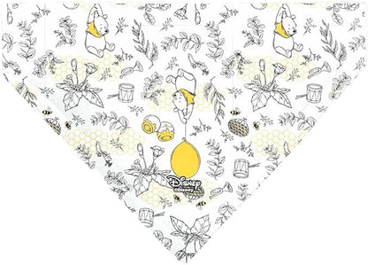Disney Pet Bandana Winnie The Pooh Balloon Pose and Foliage Collage Slip On Collar Bandana Only