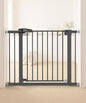 Baby Gate for Stairs, 29.5-40.5" Dog Gate for Doorways, Walk Thru Auto Close Metal Child Gate for The House, Stairs and Doorways, Pressure Mounted Pet Gate for Dog Indoor (Black)