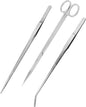 Mandala Crafts Stainless Steel Aquascaping Tools Kit – Aquarium Plant Tools with Tweezers and Scissors for Fish Tanks, Hospital Tanks, Goldfish Bowls, Aquariums, and Terrariums