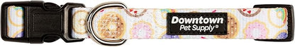 Downtown Pet Supply - Best, Cute & Fancy Dog Collar - Lightweight Adjustable Dog Collar with Quick Buckle & D-Ring - Hand Wash Safe - Donut - S - Small Dog Collar
