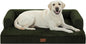 Orthopedic Dog Beds for Extra Large Dogs, Waterproof Egg Crate Foam XL Dog Bed with Sides 45x35Inch, Big Dogs Couch Beds with Removable Washable Cover and Nonskid Bottom, Olive Green