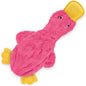 Best Pet Supplies Interactive Squeaky Dog Chew Toy, Ideal Dog Toys for Chewers, Small, Medium & Large Dogs, and Fetch Lovers - Crinkle Duck (Light Pink), Large