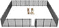 Dog Playpen Dog Fence Outdoor for Yard 47" H with 32 Panels Sturdy Portable Puppy Playpen for Indoor Outdoor RV Camping Use - Black Silver