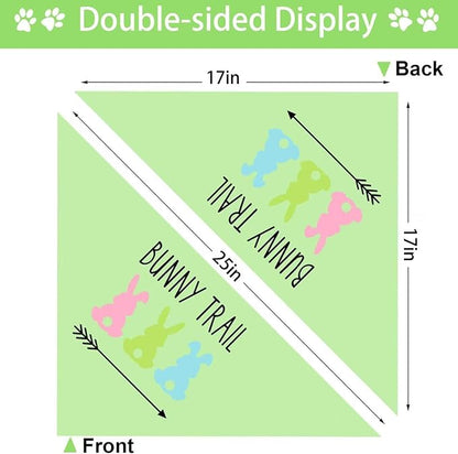 Easter Dog Bandana, 2 Pack Adjustable Holiday Party Pets Easter Egg Rabbit Bandana Triangle Bibs Cat Scarf Set