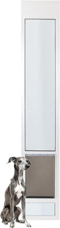 PetSafe Sliding Glass Pet Door - No-Cut DIY Install Doggy Door for Renters - Aluminum Frame - Adjustable Height 91 7/16" to 96" - Ideal for Large Dogs Up to 130 lb - White