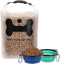 ANVS Silicone Pet Food Storage Bag,40-Cup Dog Food Travel Bag with 2PCS Collapsible Bowls, Perfect for Camping Trip, Dog Boarding, Weekend Getaways and Travel