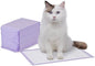 Amazon Basics Cat Pee Pads, Super Absorbent, Odor Control, Universal Fit for Litter Box, Disposable, Multi-Cat, Unscented, Purple and White, 20 Count
