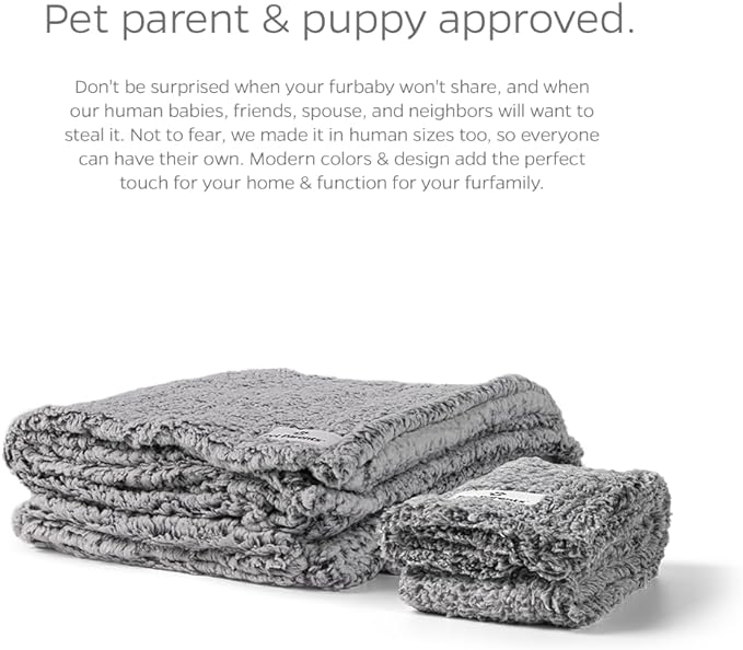 Pet Parents Premium Pet Blanket - Water Resistant Dog & Cat Blanket, Perfect for Crates, Calming, Large, Medium & Small Dogs, Puppy Size: 32x40, Color: Slate