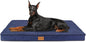 Patas Lague Orthopedic Jumbo Dog Bed for Large Sized Dog 56''X40'', Soft Waterproof Egg Crate Foam Large Pet Crate Beds Mat with Removable Washable Cover and Non-Slip Bottom, Navy Blue