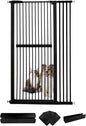 Lumizone Extra Tall Cat Gate 61.02" High Pressure Mounted Extra Wide 38.39"-42.51" (17Sizes) 1.37" Gap No Drilling Auto-Close Tall Pet Gate for Dogs (Black, 38.39"-42.51" W)
